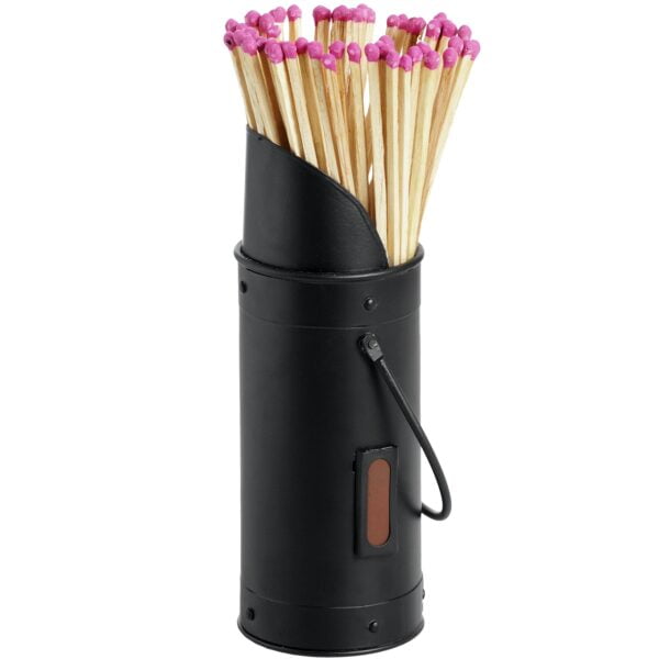 Black Matchstick Holder with 60 Matches