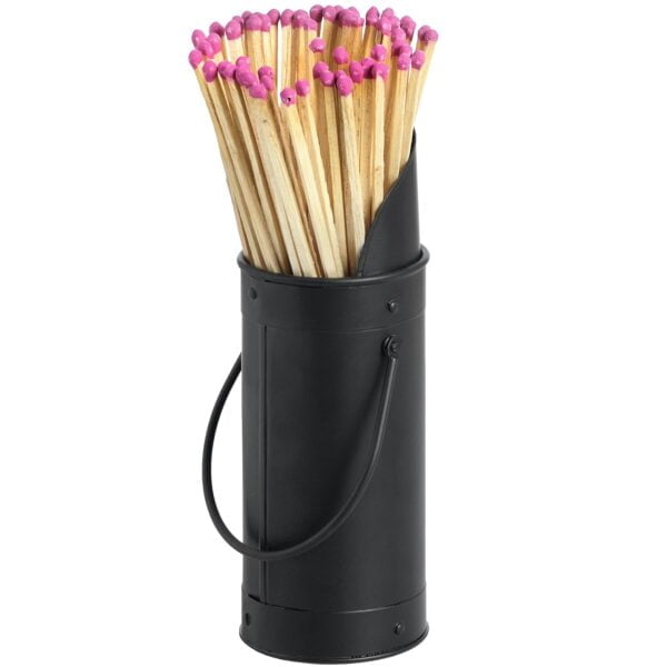 Black Matchstick Holder with 60 Matches - Image 2