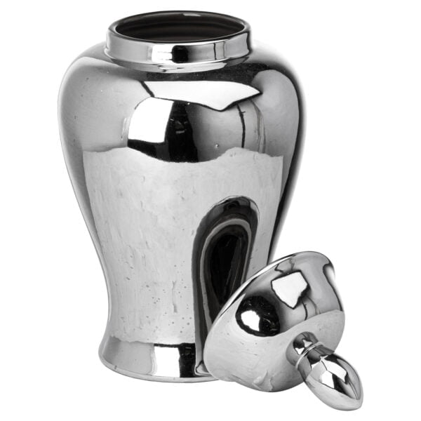 Large Chrome Ginger Jar - Image 2