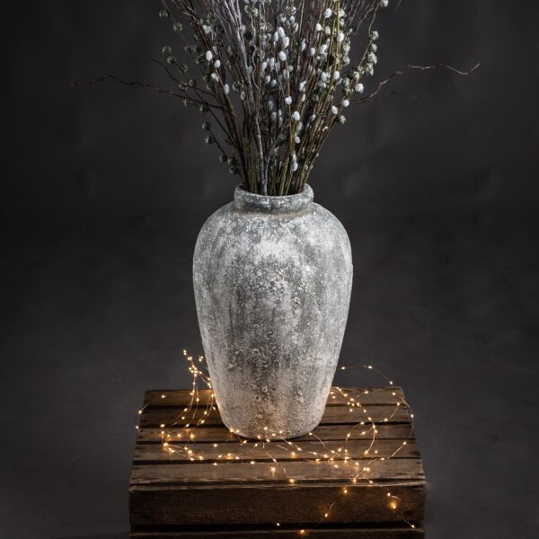 Tall Aged Stone Ceramic Vase - Image 4