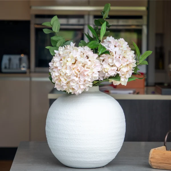 Tiber Large Matt White Ceramic Vase