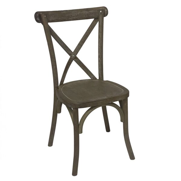 Light Oak Cross Back Dining Chair - Image 2