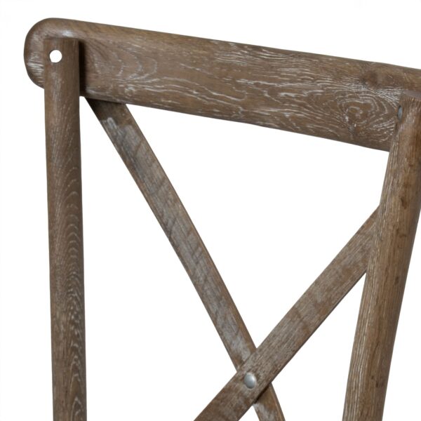 Light Oak Cross Back Dining Chair - Image 3