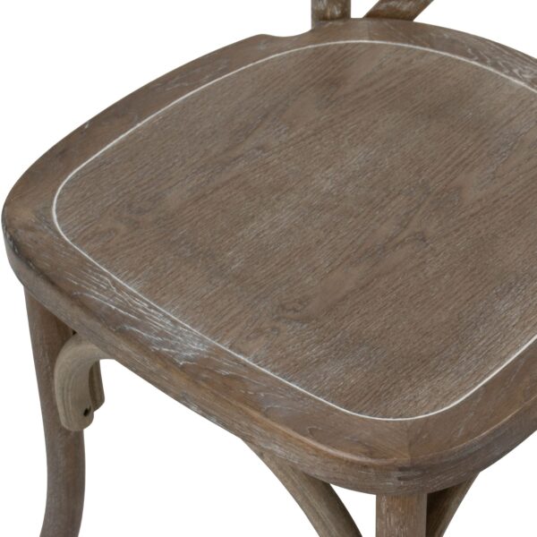 Light Oak Cross Back Dining Chair - Image 4