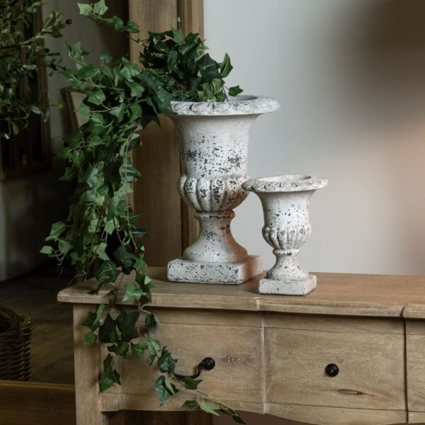 Fluted Stone Ceramic Urn - Image 6